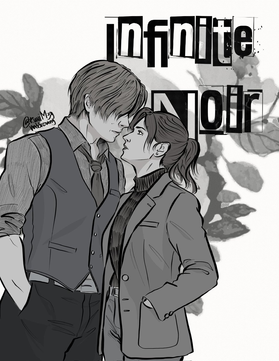 vmddrawing's tweet photo. Infinite Darkness: but make it Noir 🥀🥀🥀
—
Black and white never looked this messy.

#Inktober2025 #ResidentEvil #REBHFun #leonkennedy #ClaireRedfield #Cleon https://t.co/N2ELu82q3U