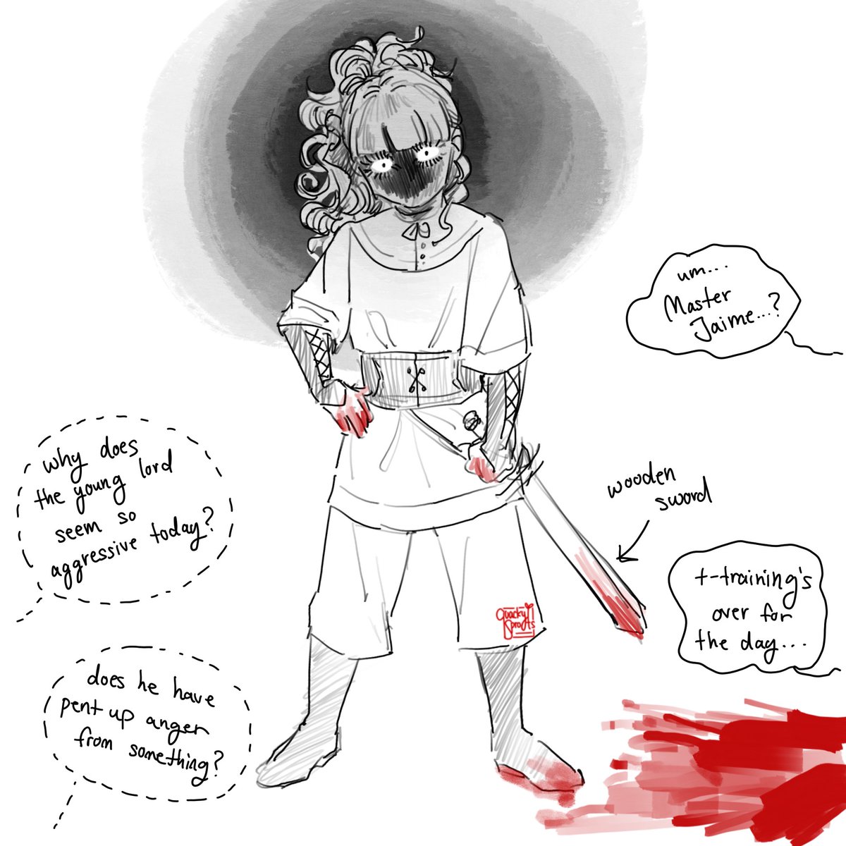 quackysprouts's tweet image. jaime and cersei used to switch clothes so that they can live each other’s lives💔. sorry ur dad sucks guys. u could’ve been the most iconic siblings at the function, instead ur both just insane. 

#GameOfThrones #lannister