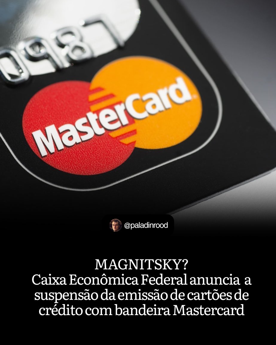Caixa Econômica suspende emissão de cartões da MasterCard.