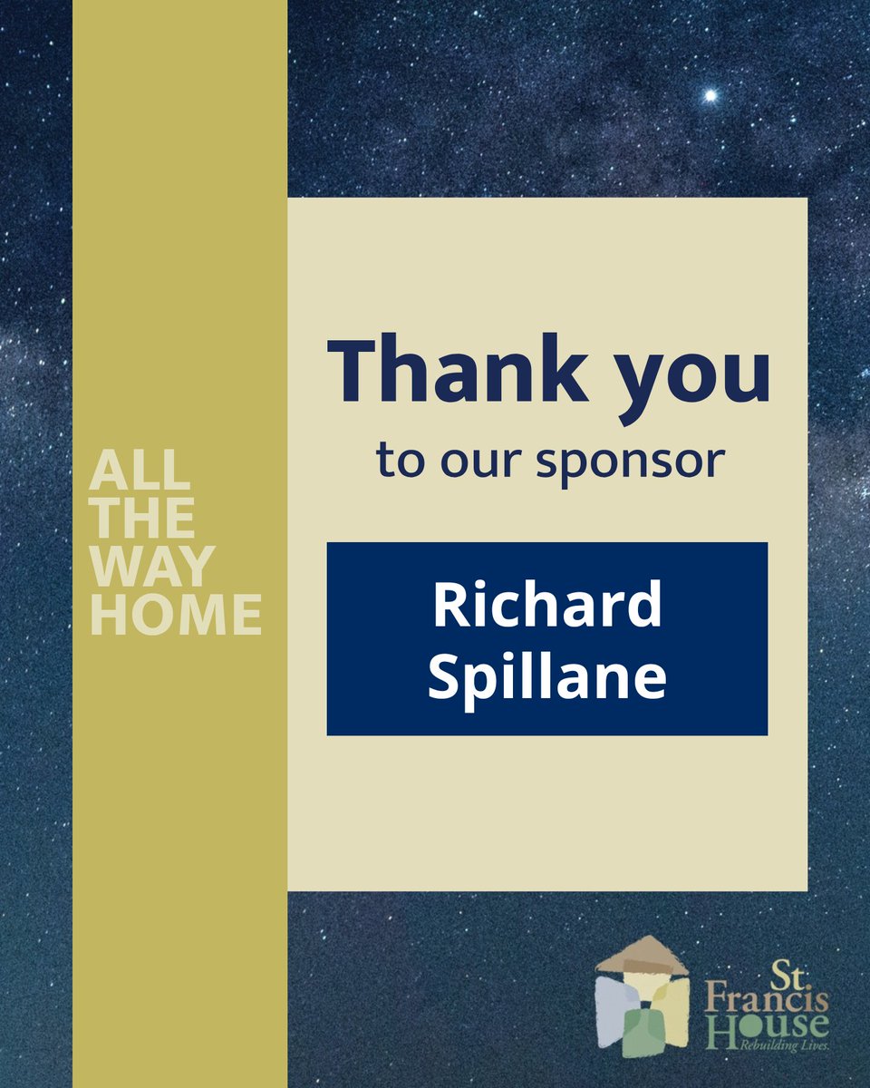 A heartfelt thank-you to Richard Spillane for sponsoring this year’s All the Way Home gala. 💙 We can’t wait to come together to celebrate hope, resilience, and community!

#AllTheWayHome