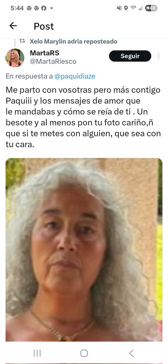 Por fin alguien le pone cara a la colaboradora Estrella de Antonio David 😅😅A su eterna enamorada , su brazo Armado la que  promete no parar hasta que  se haga justicia con el Amor de su vida.ESTA ES LA QUE DICE UN RACIMO DE PALABRAS ASQUEROSOSAS EN LOS DIRECTOS DEL MALAMUERTE.