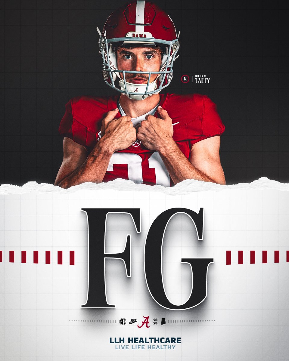 IT'S GOOOD!🙌
<a href="/ctalty31/">Conor Talty</a> 

3rd Q Bama 17 | Vanderbilt 14