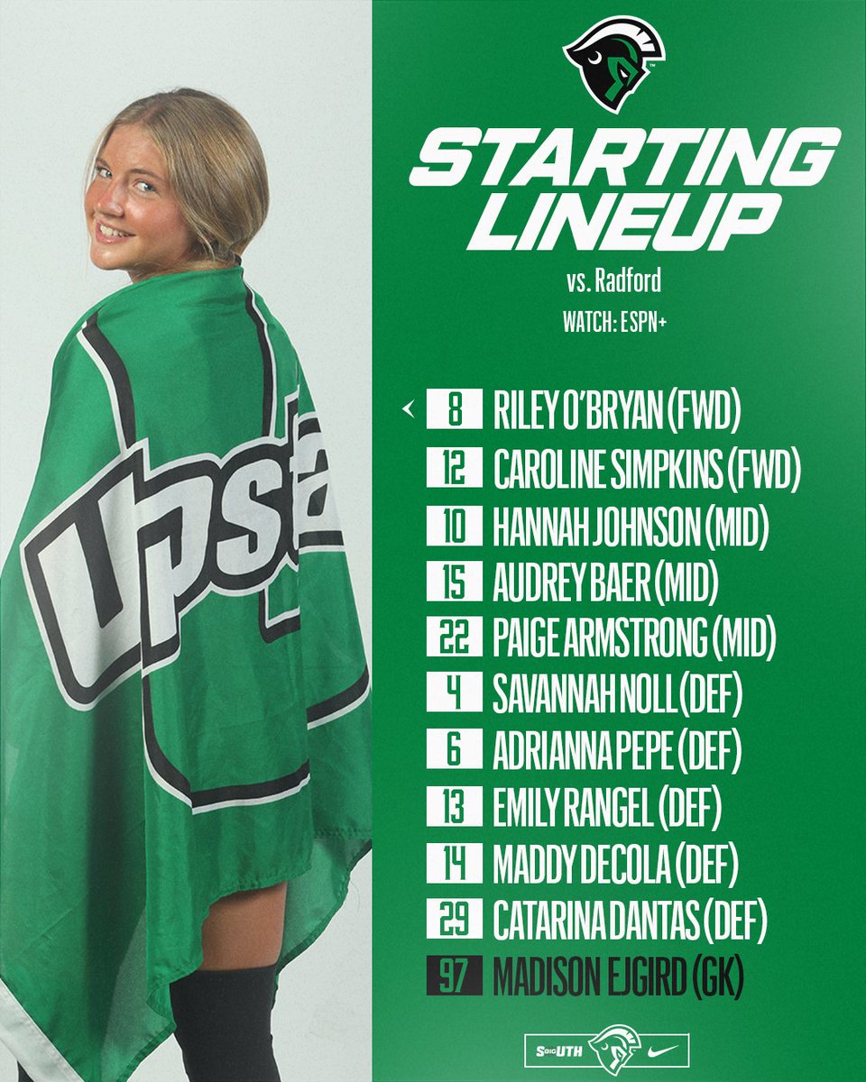 Your starting Spartans for tonight's match against Radford!

#SpartanArmy ⚔️