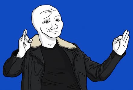 Wojak meme token image depicting the classic feels guy character