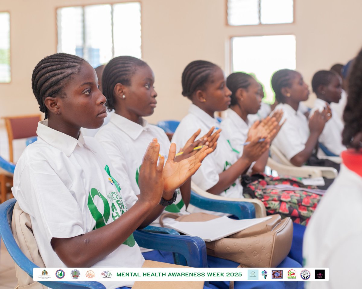 kontehgraphics's tweet photo. #Day1 of #MentalHealthAwarenessWeek #Week kicked off under the #theme “Access to Services – Mental Health in Catastrophes and Emergencies.”

A powerful start at St. Joseph Senior Secondary School, driving #conversations on better #MentalHealth support for all. 💚 https://t.co/KCXmRYgJhU