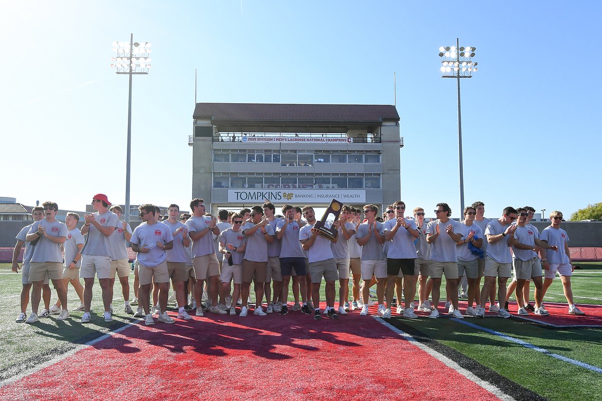 The Champs are in the house!!! 

Your 2025 <a href="/NCAALAX/">NCAA Lacrosse</a> National Champion <a href="/CornellLacrosse/">Big Red Lacrosse</a> team was honored at halftime of the #Colgate - #BigRed football game.