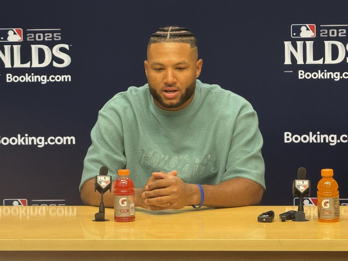 hunterbonair's tweet image. Brewers OF Jackson Chourio tells us that he’s feeling good.
He says he was frustrated in the moment, but it was more precautionary that he was taken out of the game.
He says compared to last time he hurt his hamstring, he feels he is “in a much better position.”