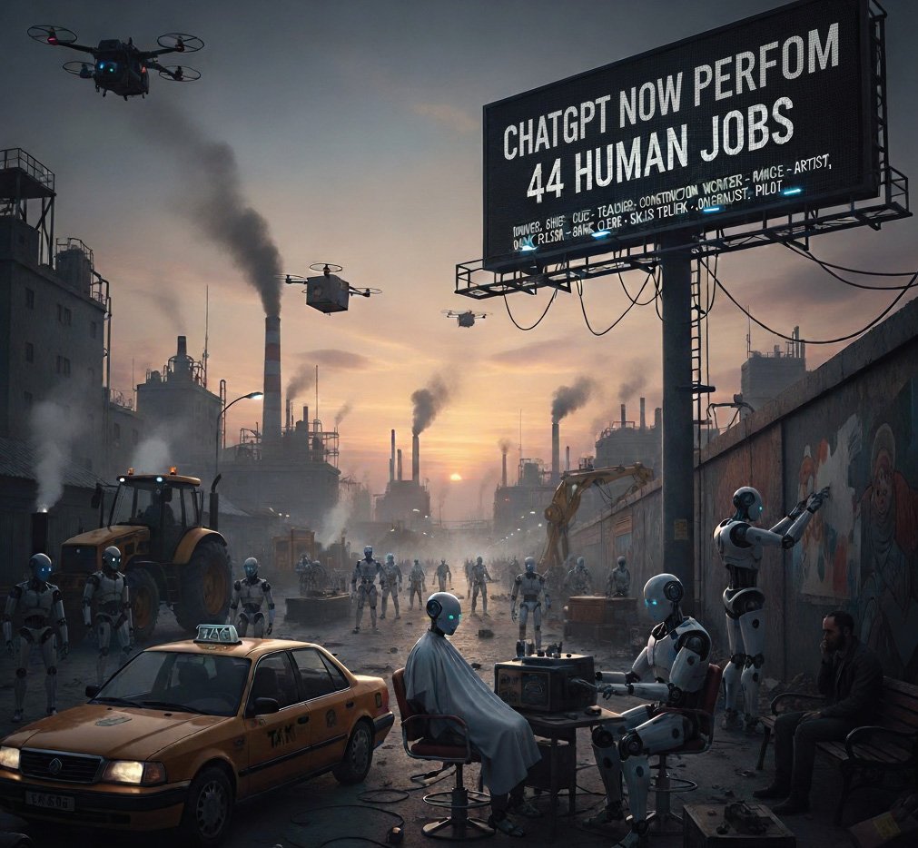 extrapolatorai's tweet image. 🚨 BREAKING: OpenAI claims ChatGPT can now perform 44 human jobs 🤖
Are we entering the age where AI replaces not just tasks—but entire professions?
Read full story 👉 extrapolator.ai/2025/10/02/ope…
What’s your take — threat or opportunity? 💭
🔍 Category: #AINews | via…