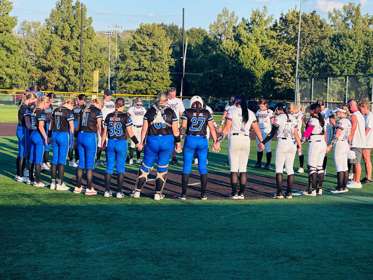 I think that one of my favorite things is when another team asks to pray together after a game. We are called to bring Him glory in everything we do, even softball.

“So whether you eat or drink or whatever you do, do it all for the glory of God.”
1 Corinthians 10:31