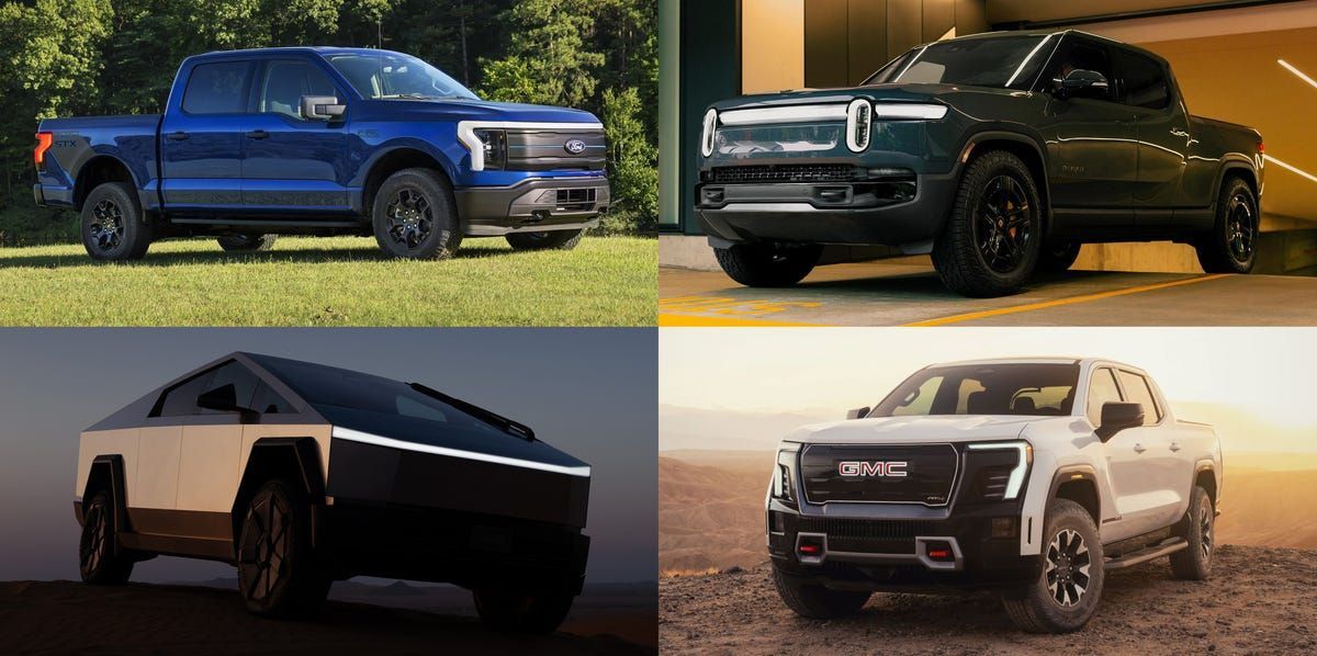 RoadandTrack's tweet photo. These are the best electric pickup trucks on the market right now. https://t.co/LewClLGpQI https://t.co/mvhm8sKpWA