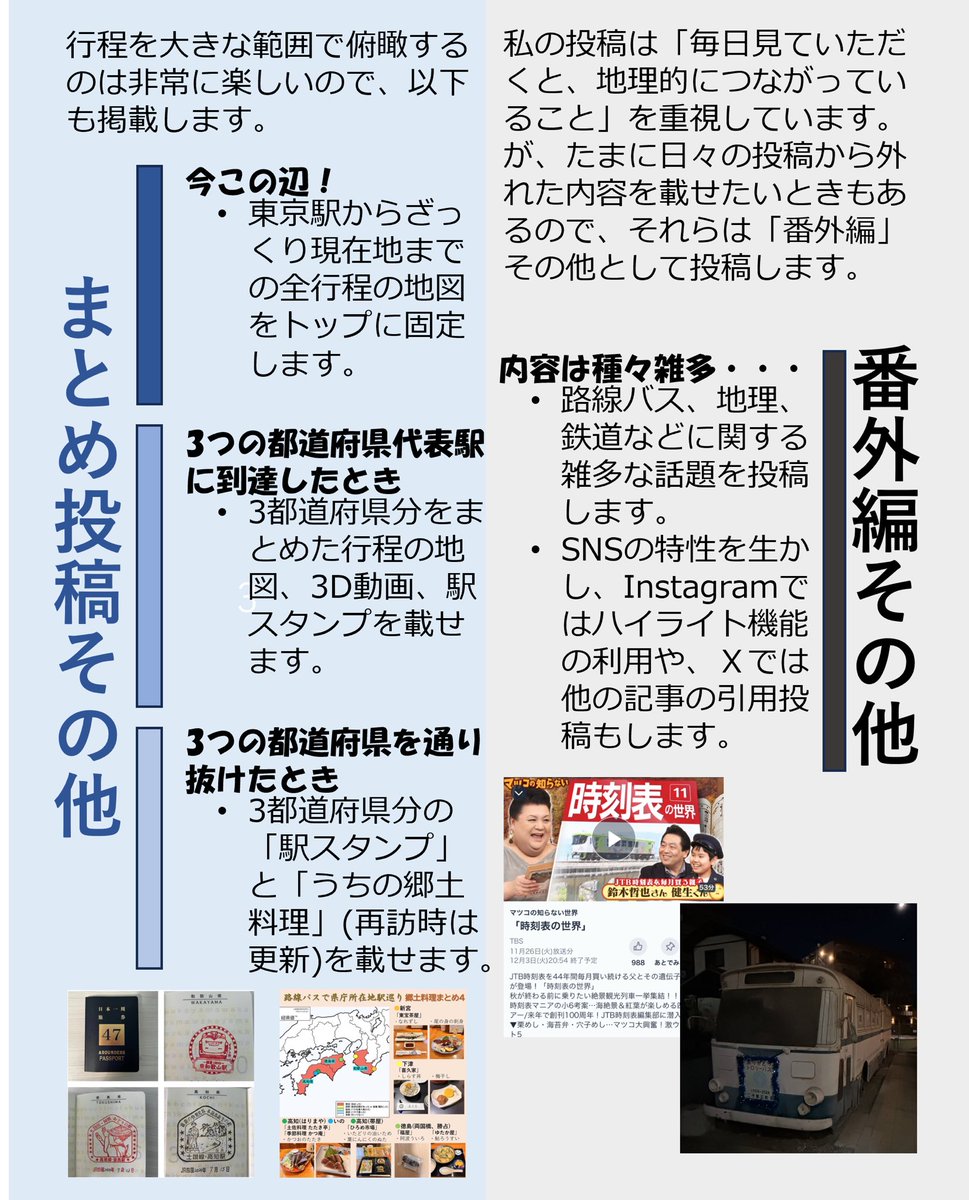travelgraph2023's tweet photo. ●投稿のルールと使用ツール●
昨朝に引き続き、四半期おきのルールの投稿です。こちらも7月からの更新は微調整のみで、徳島県、香川県のように一度通り抜けた後に再訪するケースについて追記しました。また4枚目のミスを修正しました。
#経県値 #郷土料理 #relivecc #ジョルダン #GPX #Wadachi https://t.co/5jVNI3ufUu