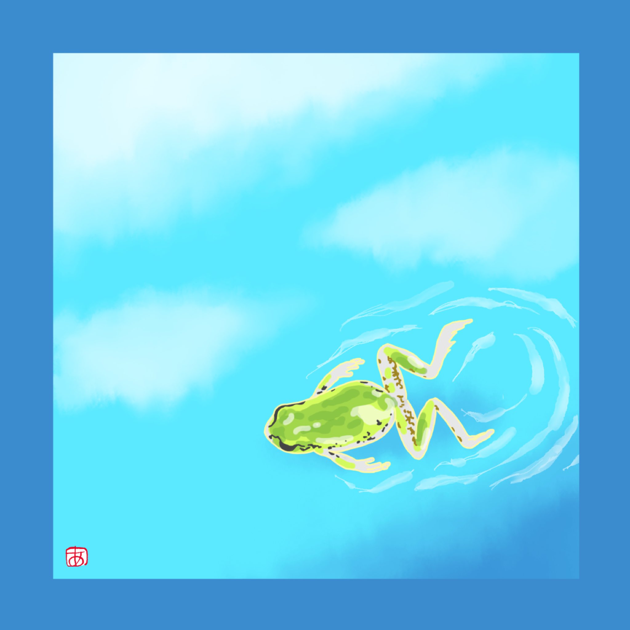 蛙の絵 Frog On The RoseFrog On The Rose|月乃カエルTSUKINO KAERU