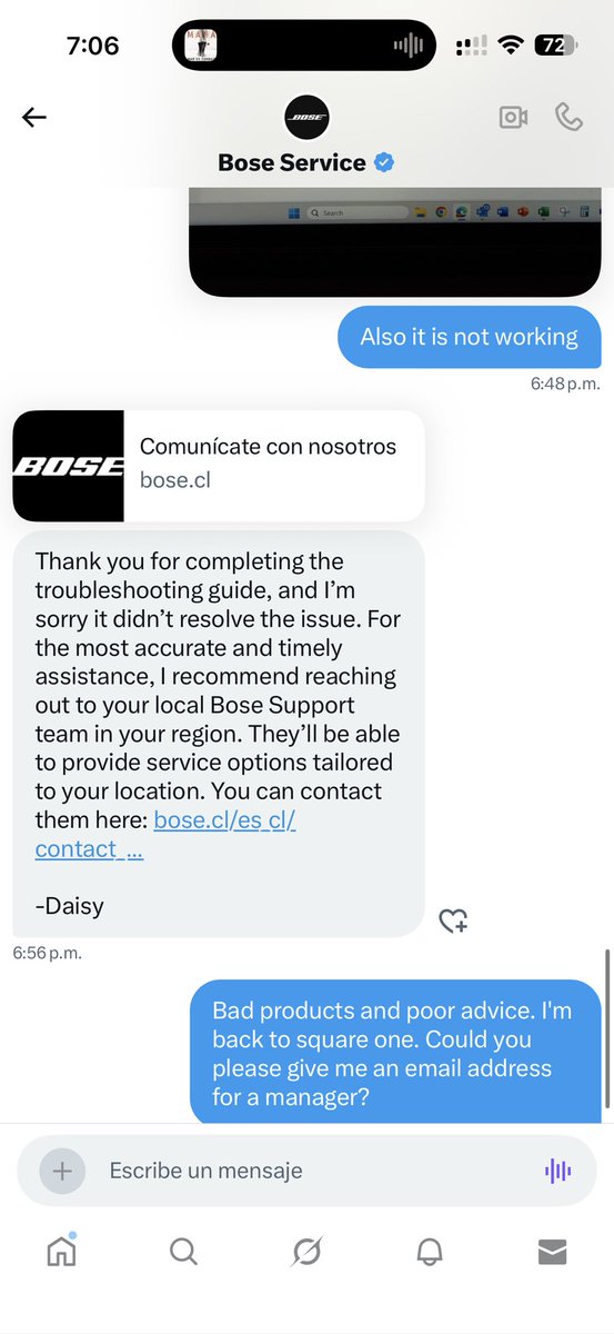 I_tepes's tweet photo. @BoseService @BoseService @Bose poor service!!! https://t.co/o3K74uc5Hq