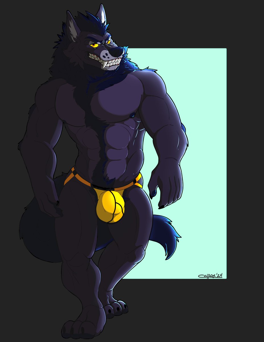 Am I doing Jocktober right? #weretober #Werewolf   

Art by colfaxwulffy