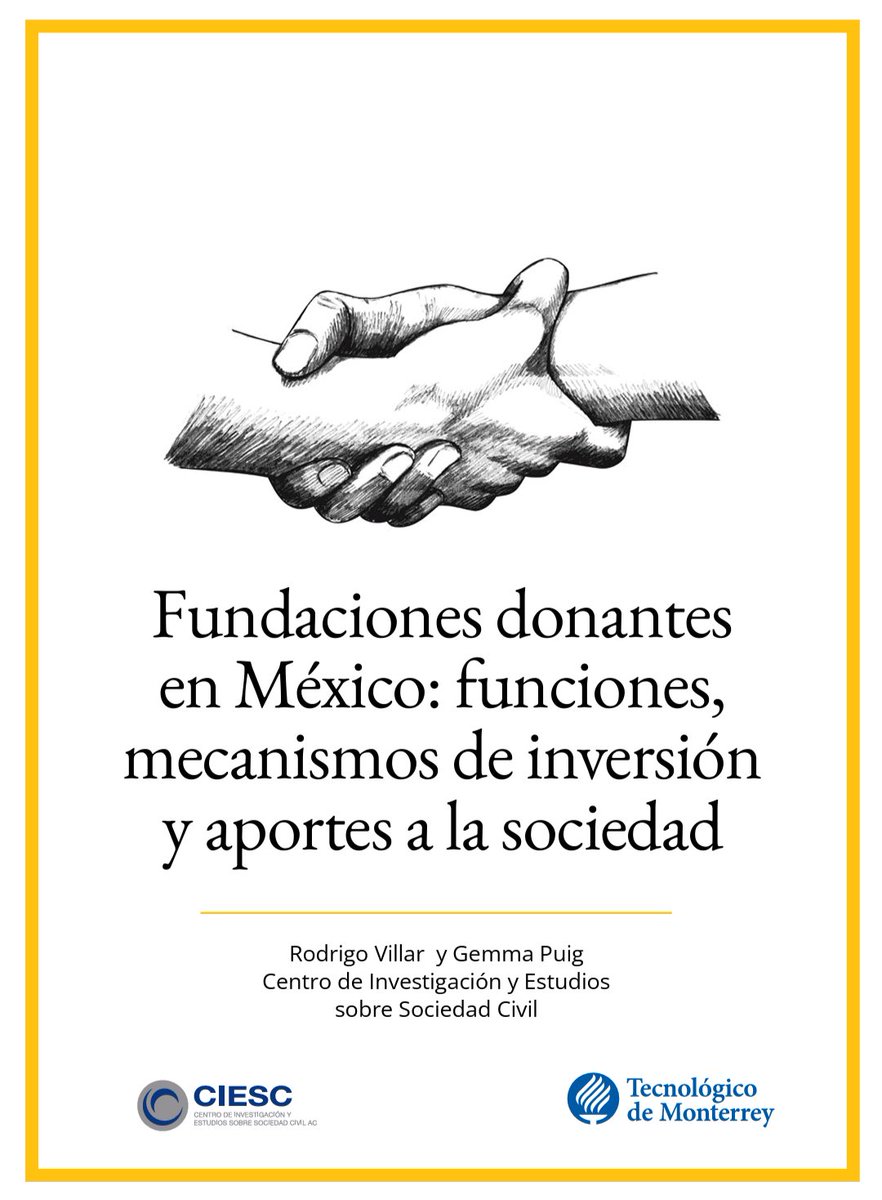 💡 ¿Sabes cómo operan las fundaciones donantes en México y qué impacto tienen en la sociedad? 🇲🇽
El CIESC presenta un nuevo estudio que responde a esas preguntas.
📘 Fundaciones donantes en México: ciesc.org.mx/wp-content/upl…