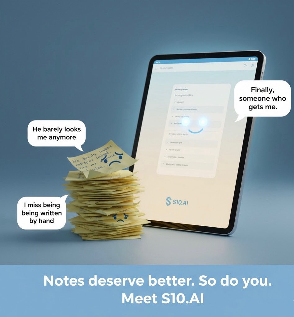 s10aiscribe's tweet image. He barely looks at me anymore.’ — every neglected clinical note ever 😅
Meet S10.AI, the AI that gets your notes right every time.
s10.ai
#SmartNotes #DocHumor #HealthcareAI #HealthTech