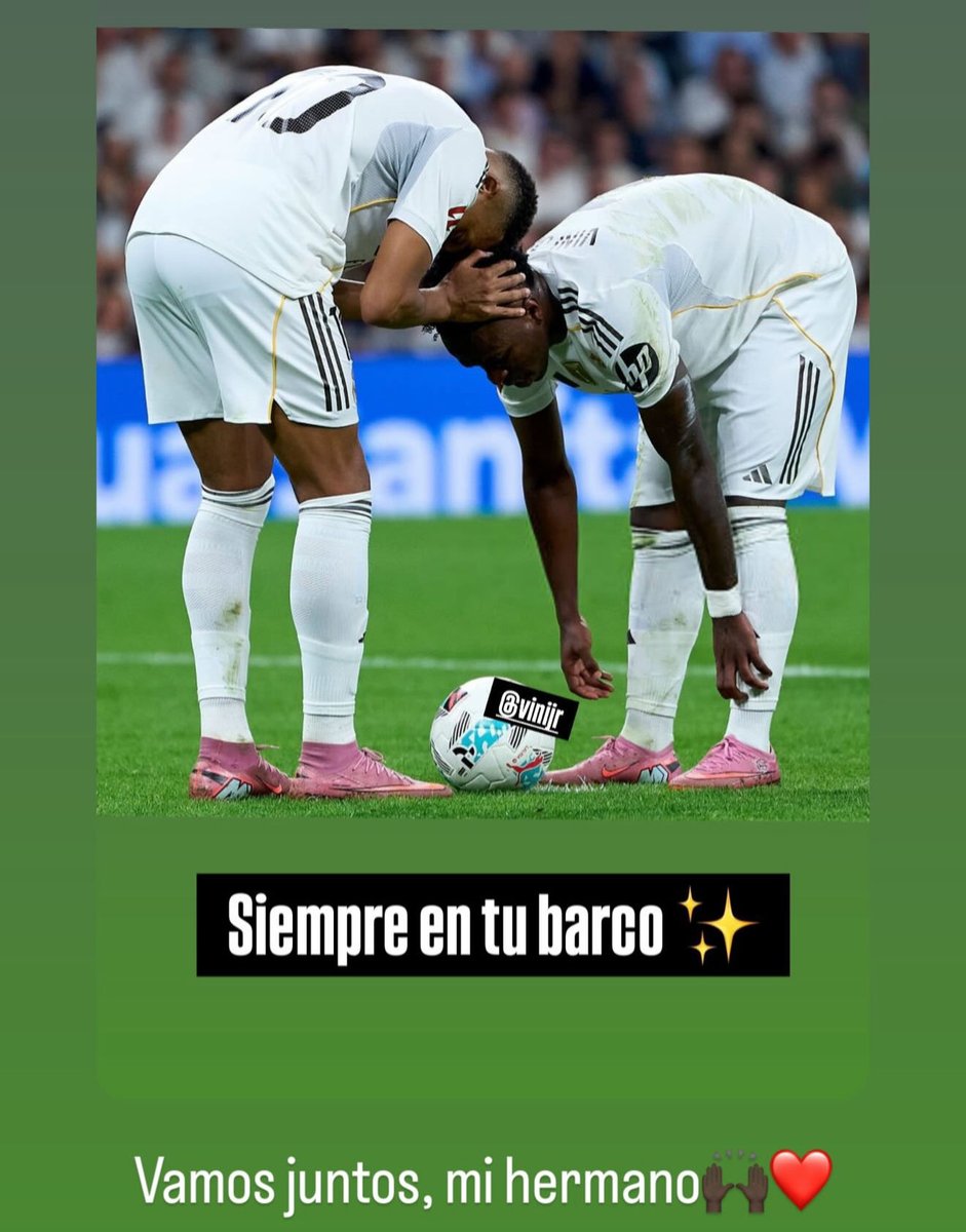 🗣️ Kylian Mbappé: “Always in your boat.”

🗣️ Vinicius Jr: “We’re in this together, my brother.”