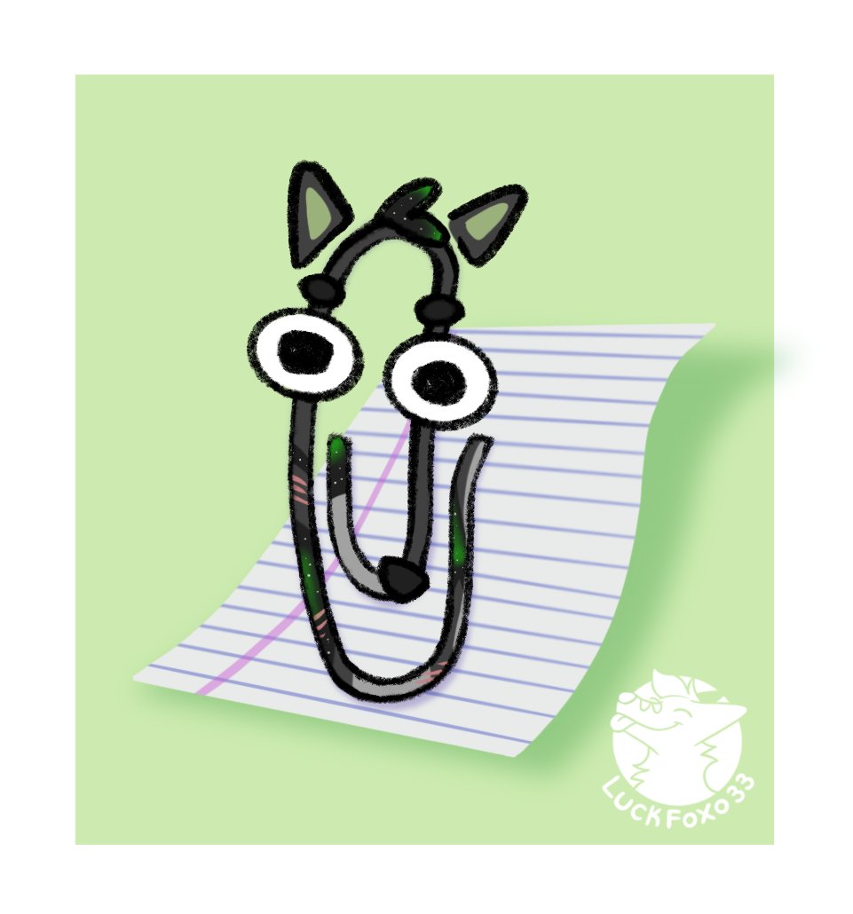 CosmosWolfAlpha's tweet photo. Yay I'm now an outdated Microsoft assistant, but either way I'm ready to help!

(Cosmos as Clippy)

@LuckFoxo33 https://t.co/vVViEsU54e