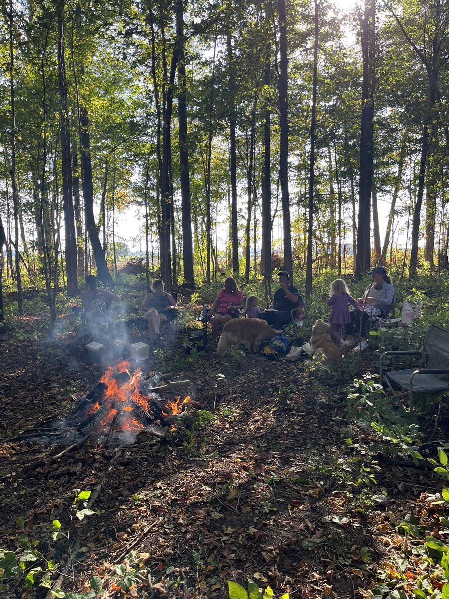 Almost too hot for a campfire in October.