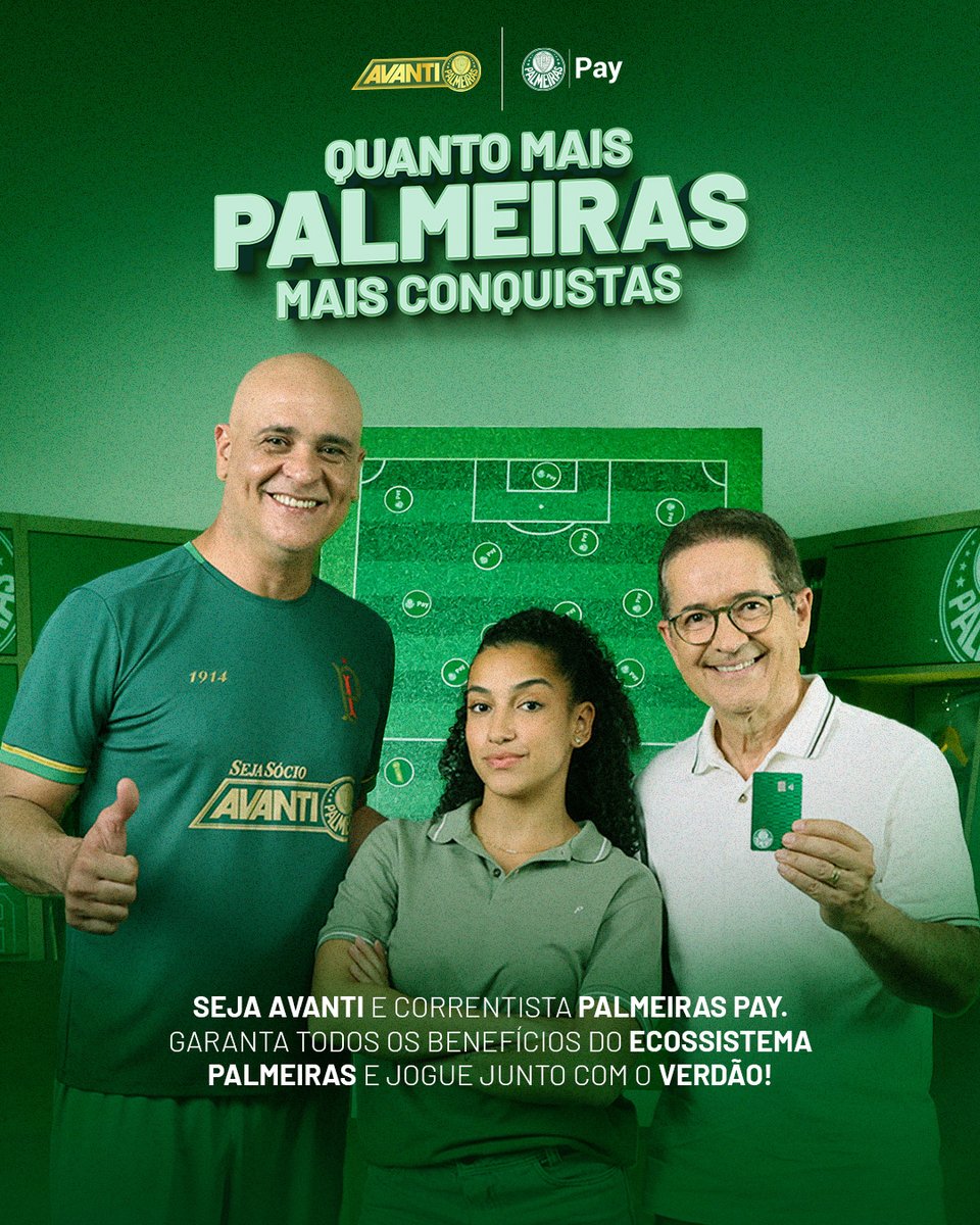 Palmeirasnatico's tweet image. Apoie o #MaiorCampeãoDoBrasil 🐷

Seja Sócio Avanti e correntista Palmeiras Pay e aproveite todos os nossos benefícios! 💳🟢

Saiba mais 👉 kli.cx/qpqe 

#OPoderDoAvanti