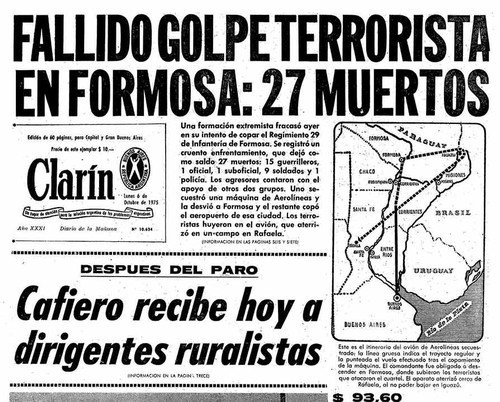 05OCT75 Montoneros ataca a las instituciones de la República, en franco desafío al gobierno constitucional de Isabel Perón.