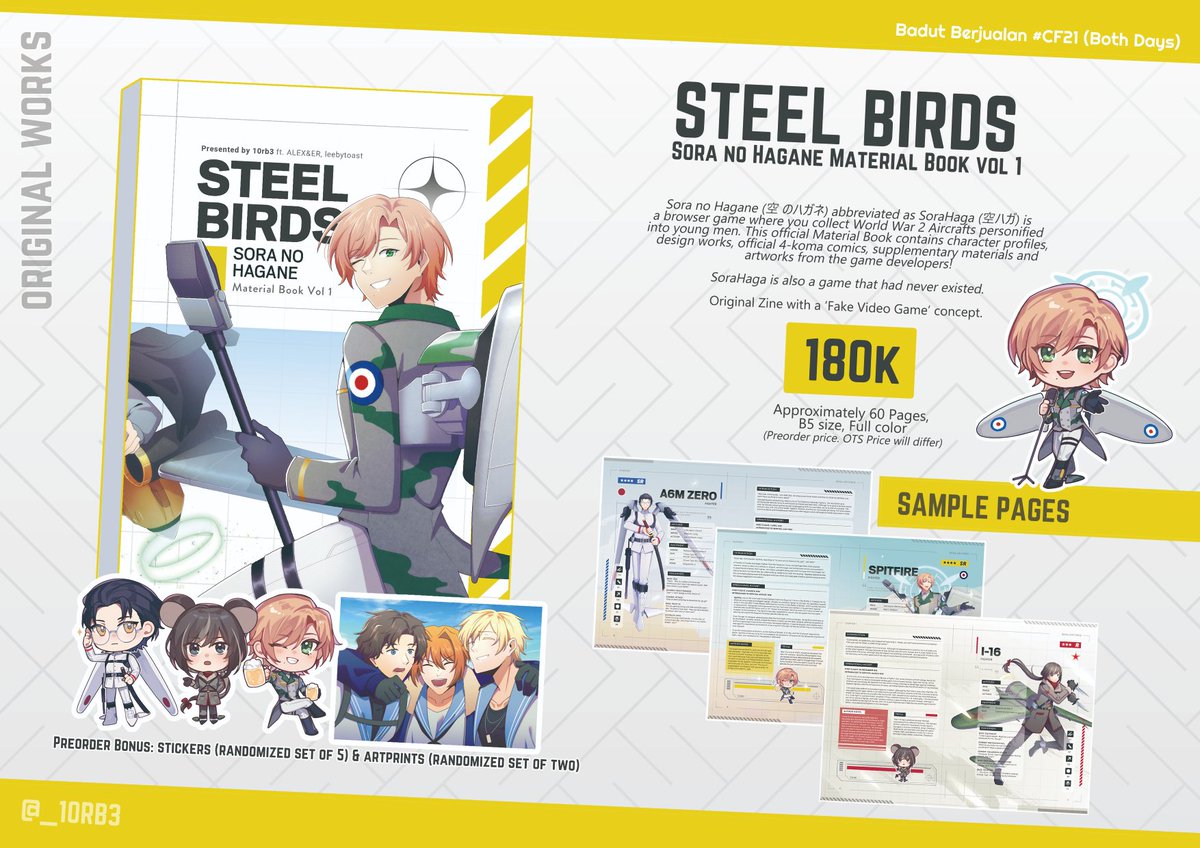 [🔁+💛appreciated] 
Hello! My First batch pickup PO for #comifuro21 #cf21 is now available! I'm also holding a giveaway for my zine!!

🎪Badut Berjualan
🎁Pickup only (Both Days)
📅05 - 12 Oct 2025
❤️Fandom: Original, Transformers, Orb, LOGH

PO Link &amp; GA info in replies! (1/3)🔗