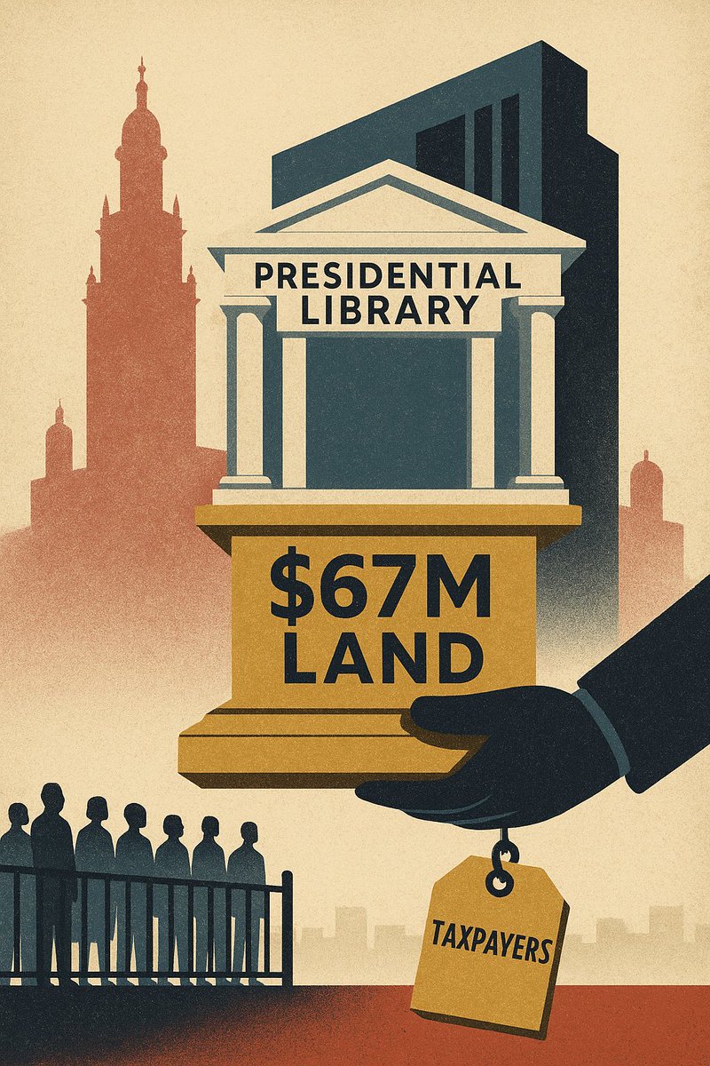 libovernoise's tweet image. Florida gave away $67M in Miami land to Trump’s library foundation — no debate, no transparency, no safeguards. A monument to selective memory, rising beside the Freedom Tower. #FloridaPolitics #TrumpLibrary
 open.substack.com/pub/libertyove…