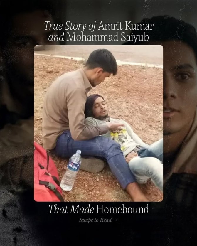 IAmAarav8's tweet image. It went to the Oscars, it was their story, but they didn&apos;t get any compensation. It&apos;s good too see Bollywood making a film like this but they can&apos;t cast an actual Dalit and a Muslim is beyond heartbreaking 💔

#Homebound #NeerajGhaywan #DharmaProductions