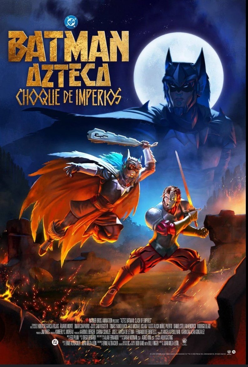 Dona_Toti_'s tweet image. Acabo de ver #BatmanAzteca y debo decir q la vi sin ninguna espectativa y me sorprendió gratamente, es buenísima, tiene todo el argumento, aventuras y personajes del universo de Batman ambientado en la invasión española encabezada por Hernán Cortés a México. 100% recomendada.