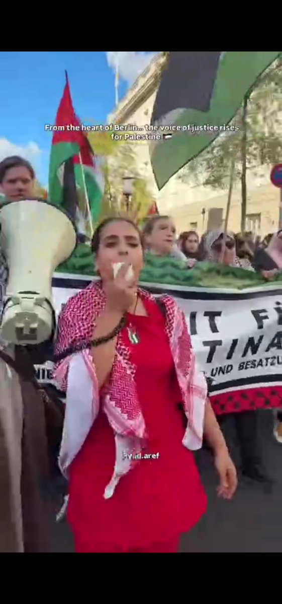 isabellefr99's tweet image. Un grand nombre de partisans de Gaza participent à une manifestation massive dans la capitale allemande, Berlin