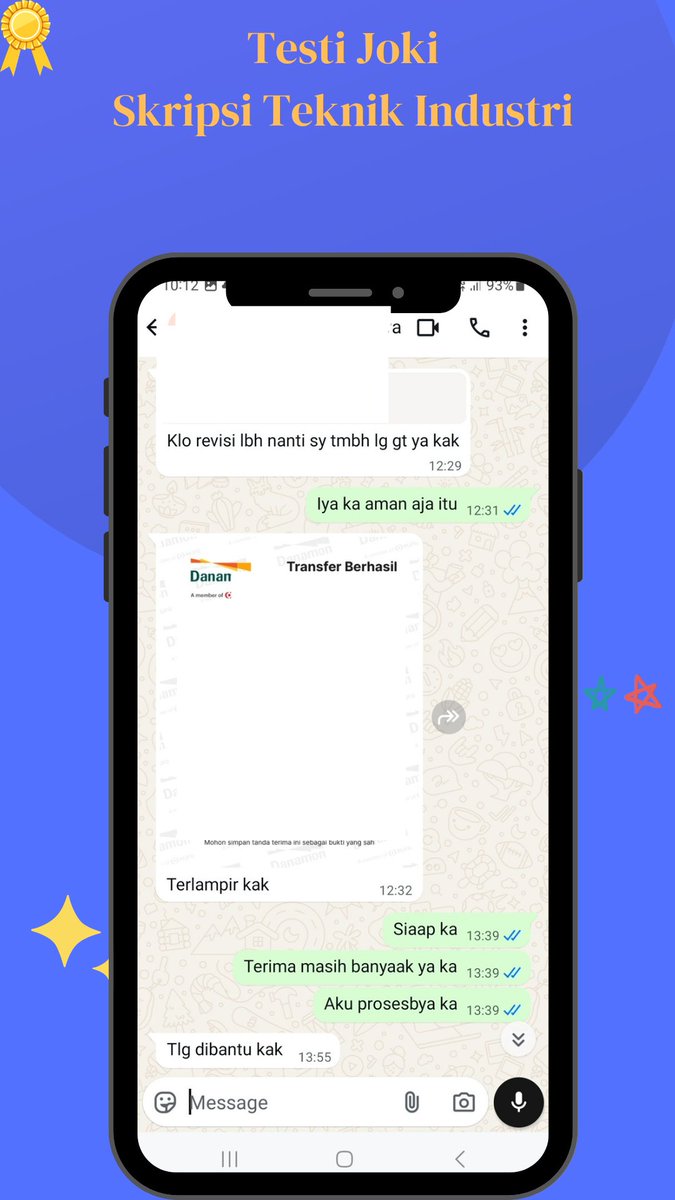JokiZafa's tweet photo. Bestiee Testi joki skripsi teknik industri dan joki sistem informasi manajemen best, udah ribuan testi, yok bestiee yang mau dibantu tugas, ujian hingga skripsinya buruan (https://t.co/yq7eb2FyD2) best,harga terbaik,cepat dan terpercaya
#zonauang #zonajajan #testijoki #jokiskrips https://t.co/DRXmc3blze