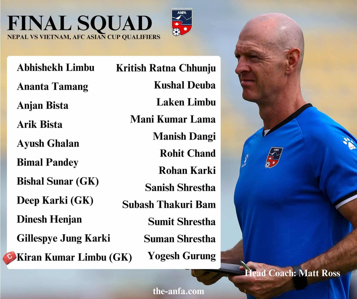 FINAL SQUAD FOR VIETNAM 🇻🇳 💪