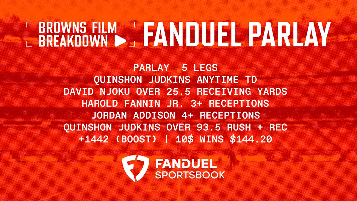 The Week 5 BFB <a href="/FanDuel/">FanDuel</a> Parlay  

Via <a href="/BrownsFilmBDN/">Browns Film Breakdown</a> 

Let’s get it!!! #DawgPound