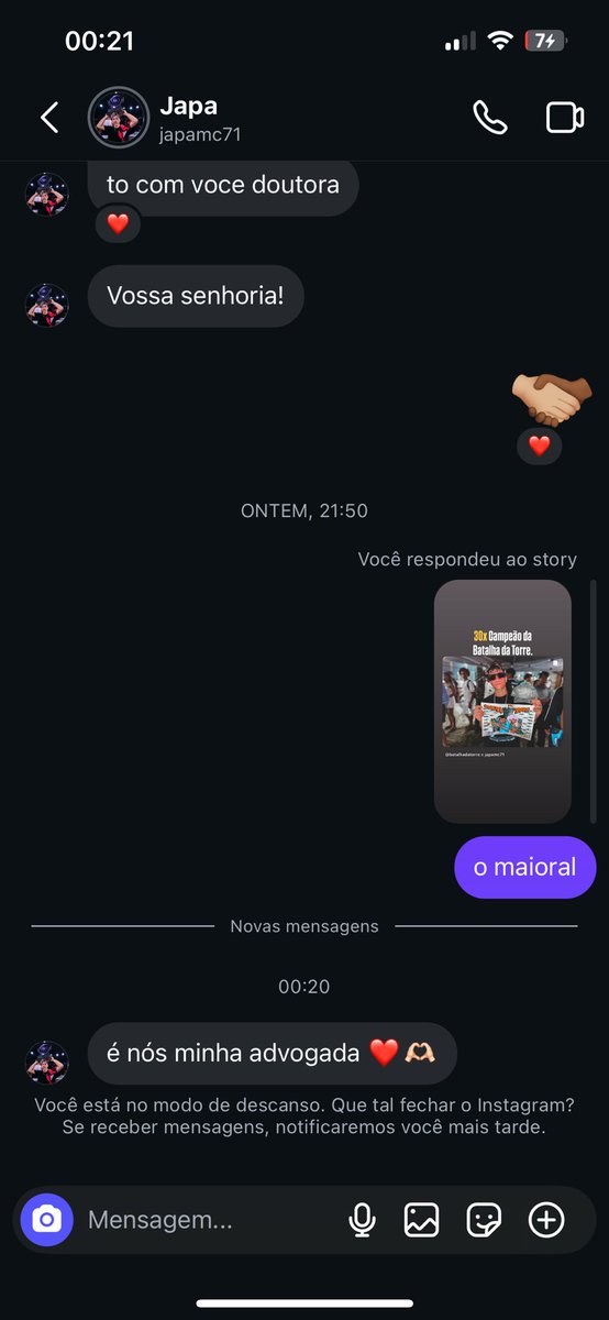 é oficial sou advogada do Japa mc