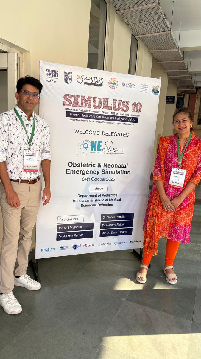 Atul_Monash's tweet image. Honoured to be invited to conduct @onesimeducation workshops at Simulus-10.
Special thanks to @ashokaiims and team for the kind invitation & hospitality.
#ONESim #SimEd