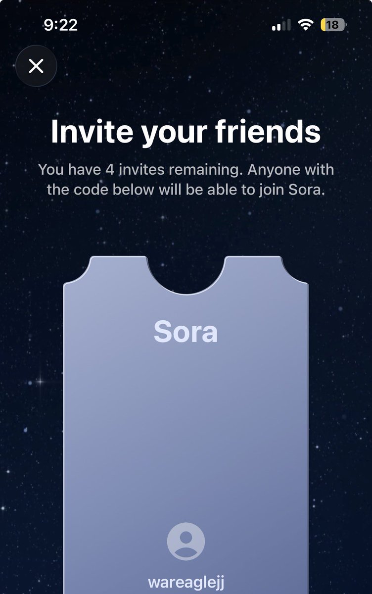 RealCrizFN's tweet photo. Who wants this Sora invitation code? https://t.co/wFDCNbGBLn
