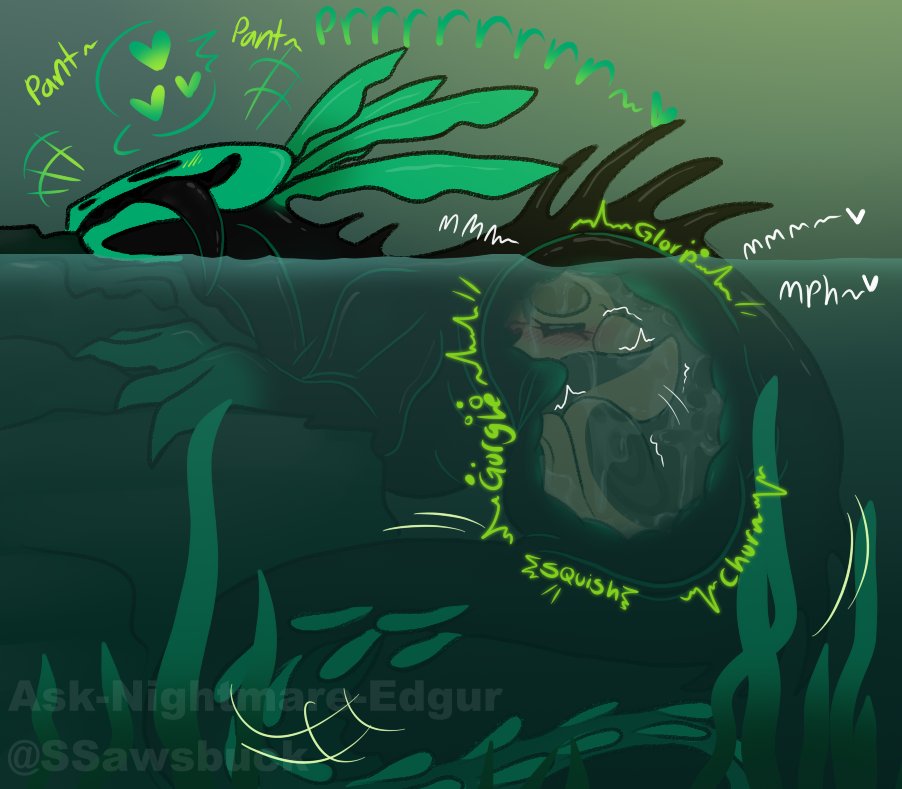 CW// Vore

My friend I introduced to RW really likes the Eel Lizards and thus drew em getting nom'd at their request