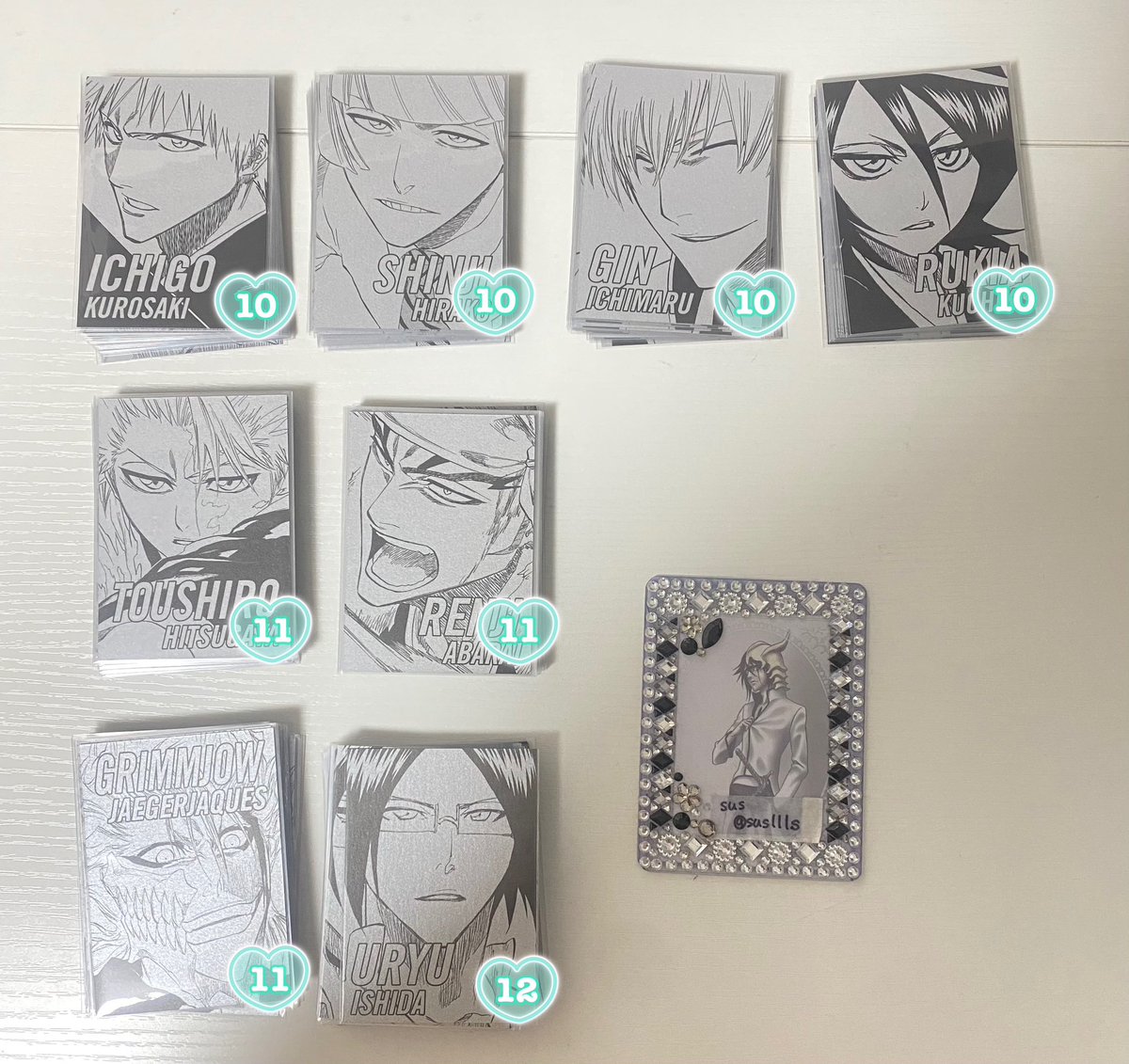 【交換】 BLEACHシルバーカードコレクション　シルバーカード

譲）一護 平子 ギン ルキア 日番谷 恋次 グリムジョー  雨竜

求）同種ウルキオラ

＊11月3日ブレソルイベントにてお手渡し◎

＊検索からでも気軽にお声かけください🙇🏻‍♀️