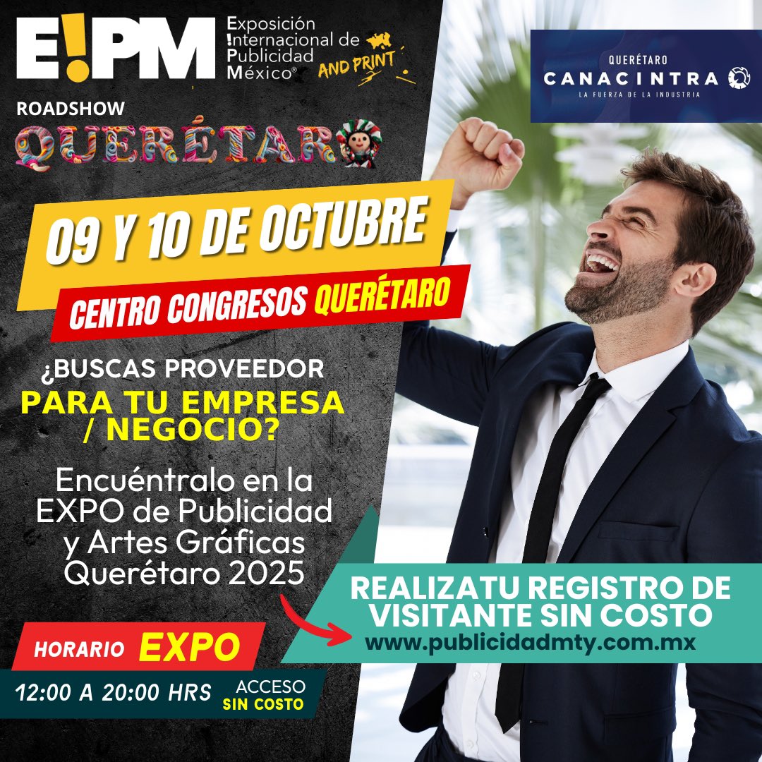 Nos vemos en el Road Show Querétaro en la Exposición Internacional de Publicidad México.