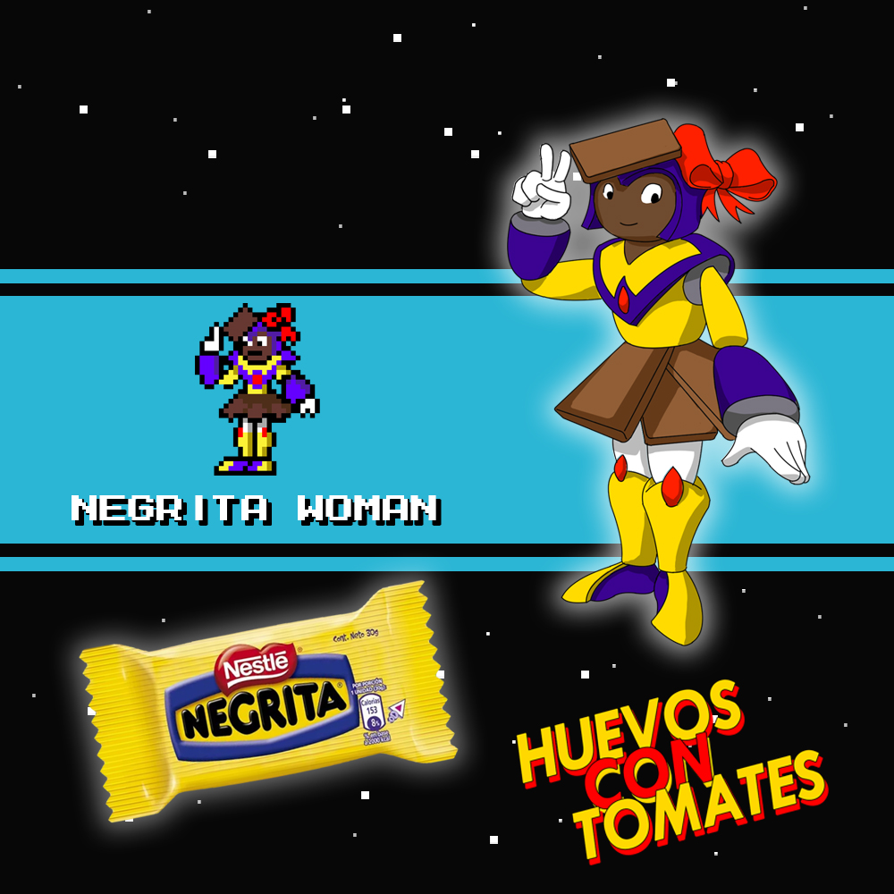 huevoctomate's tweet photo. Perdón por el retraso pero paso mucho tiempo, lo se...   Estrenamos otro jefe de Huevos con Tomates: Negrita woman 🍬 

#Negrita #chokita #Golosinas #Dulces #Chileno #MegaMan #Capcom #Videojuegoss https://t.co/gA3lUZjbAu