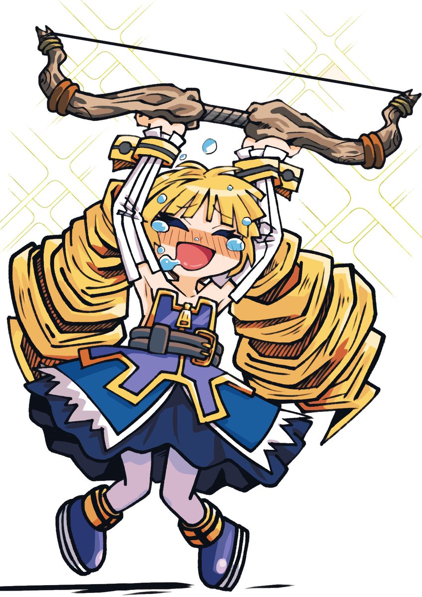 #イラスト 
ディスガイア　アーチャー(女)
2の時の弓持って喜んでるイラスト可愛かったです。