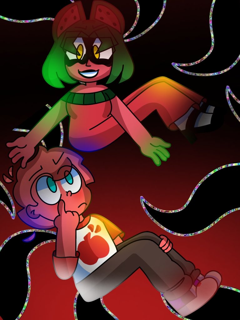 arcoiris_doalem's tweet image. Rascunho // arte final (eu acho que sou pessima em desenhar no digital e no papel) #algorithomus #torajo