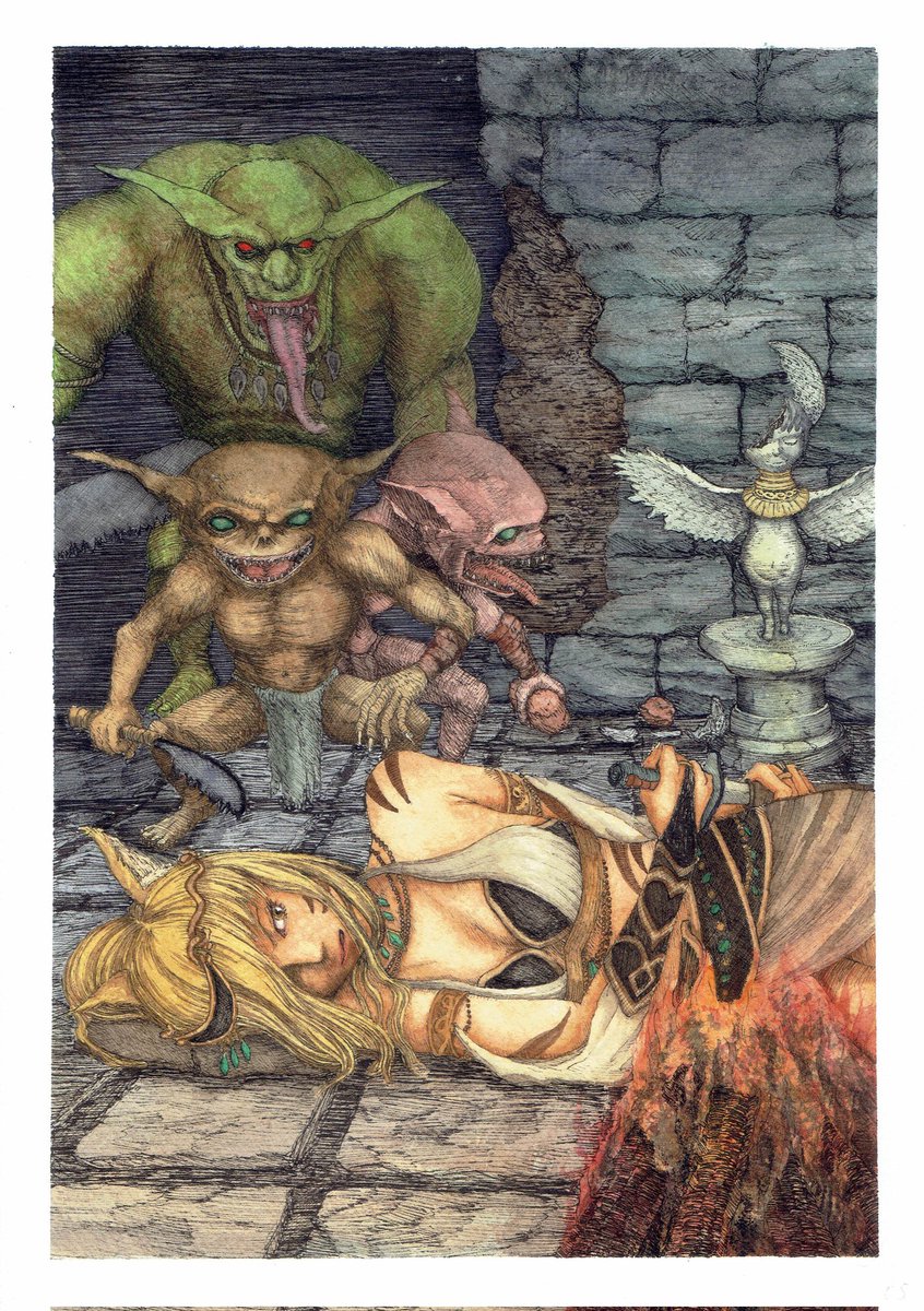 #ウィズダフネ
#wizardry
#デボラ
ソロキャンプは危ないのでやめましょう
〜ルクナリア王国　奈落管理委員会より