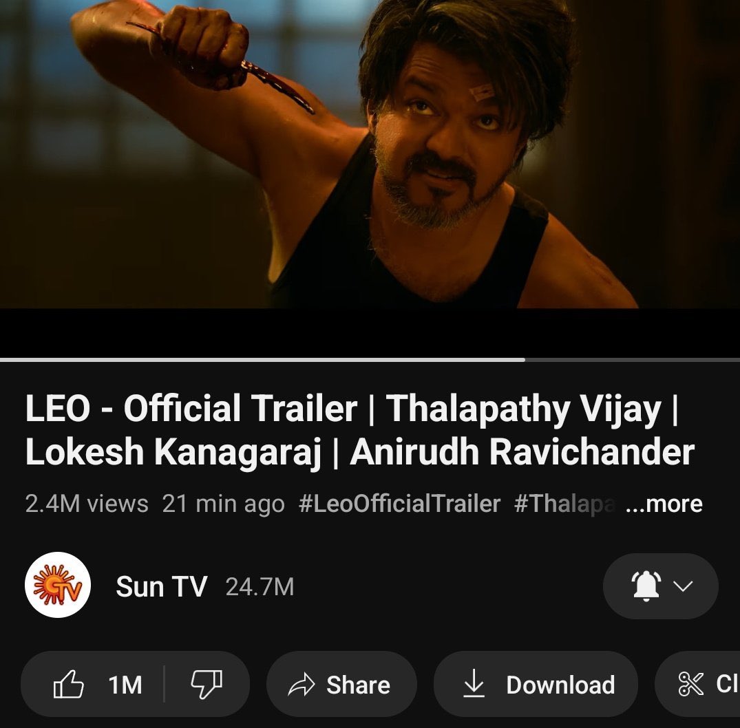 Jivan142's tweet image. 2 years Of Most Re-watched Trailer Of Kollywood Cinema |  2 Years Of Leo Trailer💥 | Fatest 1 Million Like Trailer Of India  #LEO #Leotrailer

#Leo #Thalapathy