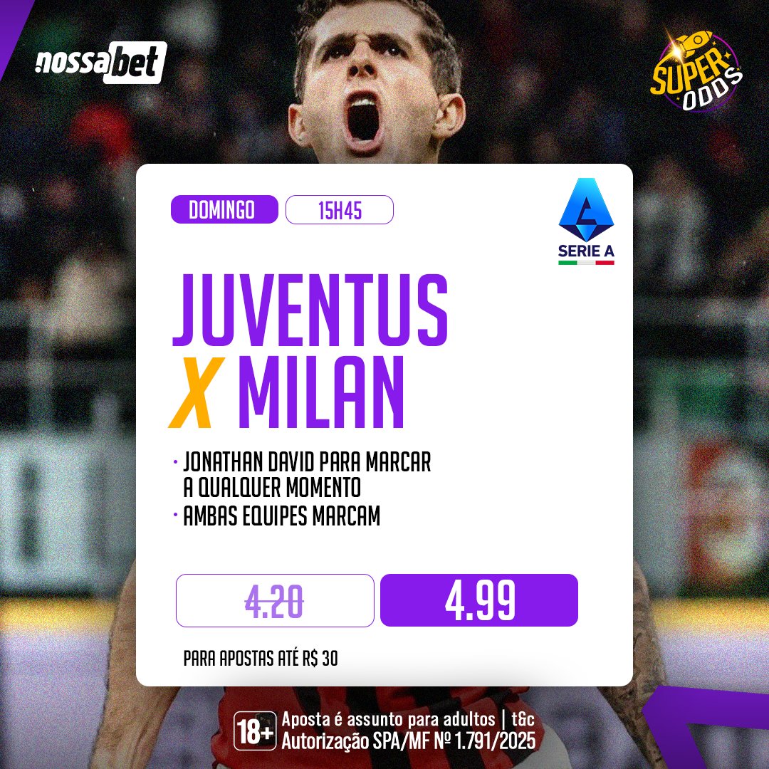 Nossabetbr's tweet image. Super domingo de clássicos, Super Odds da NossaBet!

Potencialize seus palpites nos maiores eventos esportivos do mundo!

Jogue agora: sl1nk.com/Mo74g

#SuperOdds #Brasileirao #NFL #LaLiga #SerieA #Ligue1 #Futebol