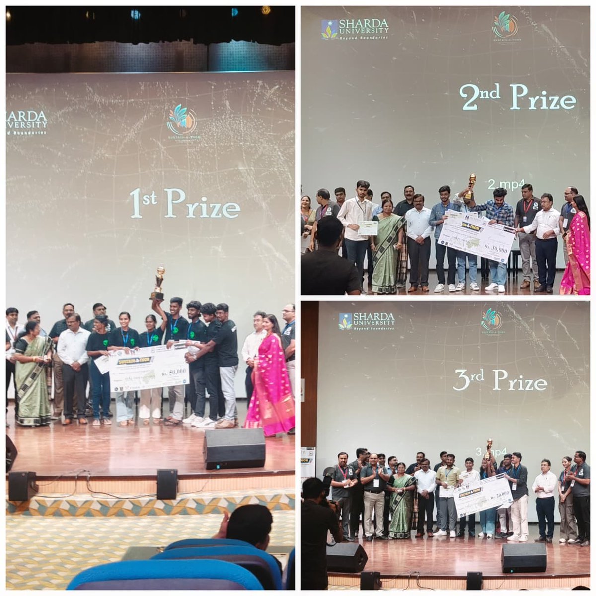 ShardaSSCSE's tweet photo. Sustain-A-Thon 2025 @ SSCSE, Sharda University, led by Prof. (Dr.) Geetha Ganesan, crowned HACKOPS (Champion), TECHTORNADO (1st Runner-up) and TEAM TEJAS (2nd Runner-up), celebrating innovation for Viksit Bharat 2047. ๐
#ShardaUniversity #SSCSE https://t.co/inelm1kwnm