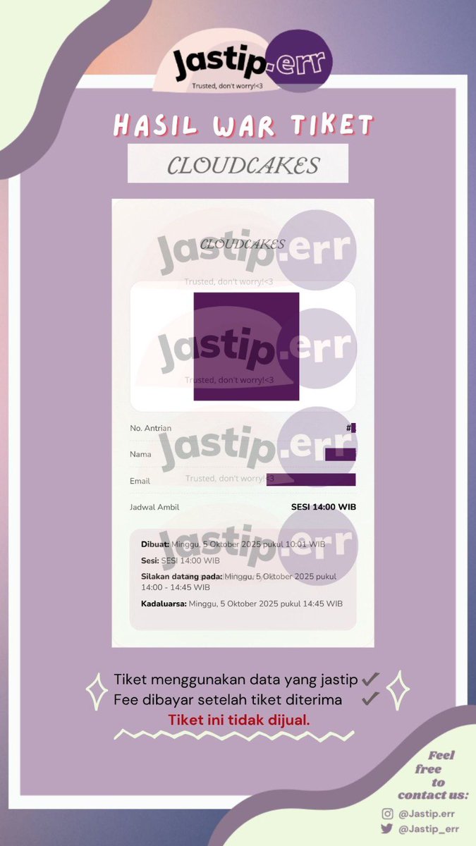 JASTIP.ERR (Jasa War Tiket) tweet media