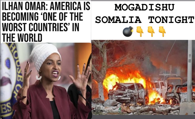 𝔹𝕌ℝℂ𝕆 𝕂𝕀𝔻 (@snmmafia) on Twitter photo IIhan Omar: America is becoming
One of the worst countries.
<a href="/realDonaldTrump/">Donald J. Trump</a> <a href="/WhiteHouse/">The White House</a> <a href="/tedcruz/">Ted Cruz</a> <a href="/RepFine/">Congressman Randy Fine</a> <a href="/RepBrianMast/">Rep. Brian Mast</a>
<a href="/EndWokeness/">End Wokeness</a> <a href="/libsoftiktok/">Libs of TikTok</a> <a href="/marcorubio/">Marco Rubio</a> <a href="/stillgray/">Ian Miles Cheong</a> IIhan Omar: America is becoming
One of the worst countries.
<a href="/realDonaldTrump/">Donald J. Trump</a> <a href="/WhiteHouse/">The White House</a> <a href="/tedcruz/">Ted Cruz</a> <a href="/RepFine/">Congressman Randy Fine</a> <a href="/RepBrianMast/">Rep. Brian Mast</a>
<a href="/EndWokeness/">End Wokeness</a> <a href="/libsoftiktok/">Libs of TikTok</a> <a href="/marcorubio/">Marco Rubio</a> <a href="/stillgray/">Ian Miles Cheong</a>