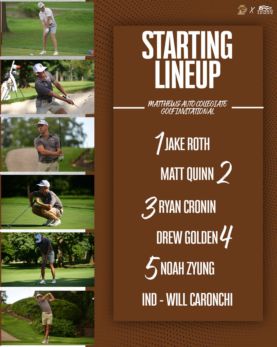 Matthews Auto Invitational begins with the first 18 holes.

Tee times begin at 9 a.m. Lehigh's begin at 10:20. 

Live scoring: scoreboard.clippd.com/tournaments/23…