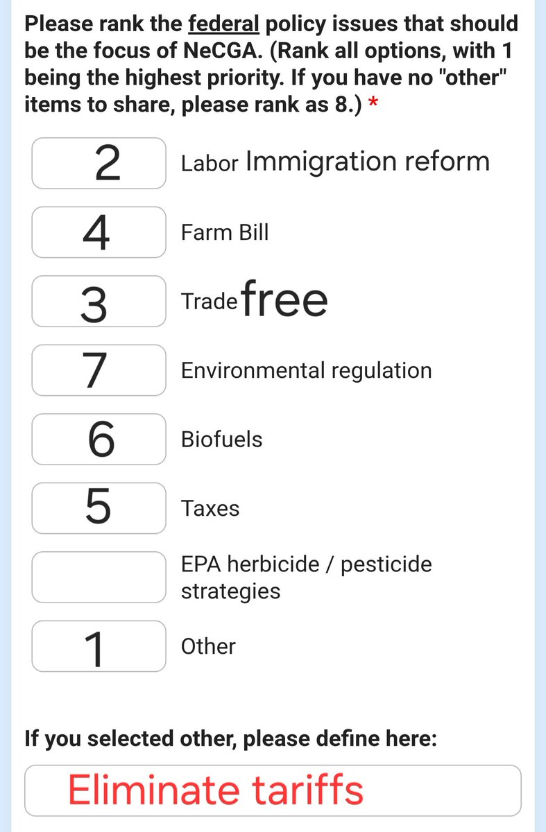 NebraskaSower's tweet image. I&apos;m not a corn farmer — but all Nebraskans rely on a robust agricultural economy. 🌽

2025 #Nebraska Corn Survey

fs16.formsite.com/3TACFM/yghecds… #EndTariffs #neleg #Agriculture #FarmBill 🚜